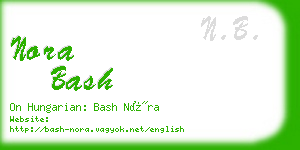 nora bash business card